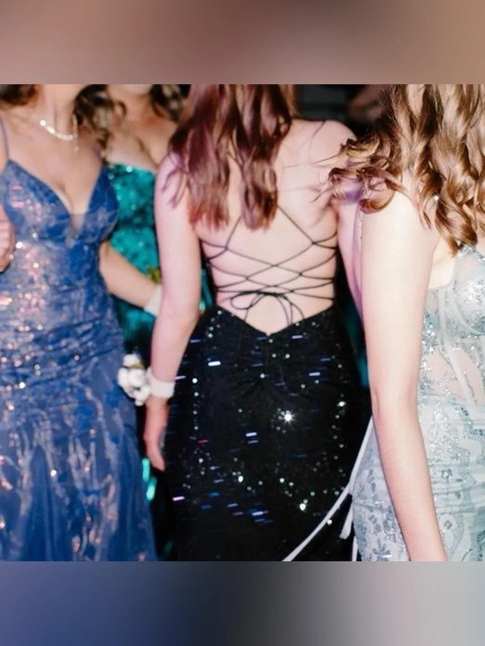 Sherri Hill Elegant Black Sequin prom dress